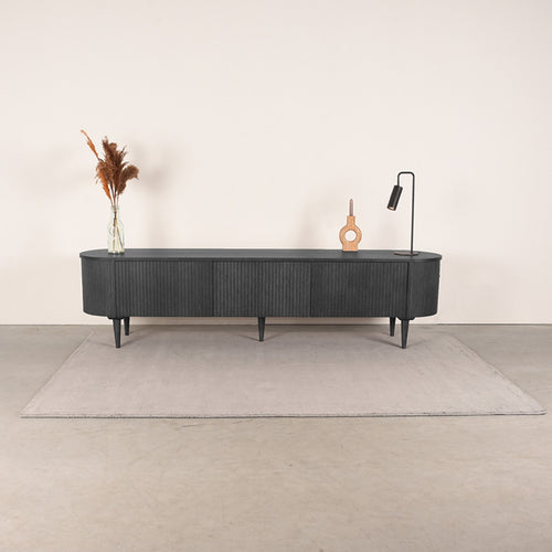 LABEL51 Tv-meubel Oliva - Zwart Eikenhout - 220x47x55cm