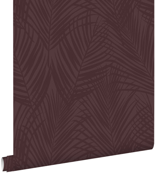 ESTAhome behang palmbladeren aubergine paars - 50 x 900 cm - 131217 - vtwonen shop