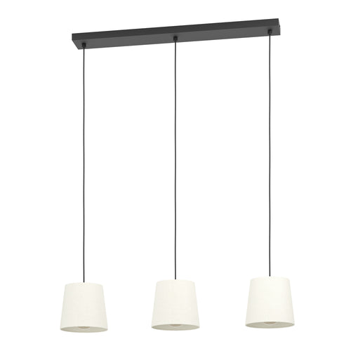 EGLO hanglamp Febres - e27 - textiel - zwart/wit - vtwonen shop