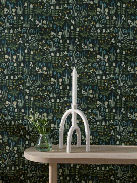 Borastapeter behang bloemen zwart - 53 cm x 10.05 m - 660419 - vtwonen shop