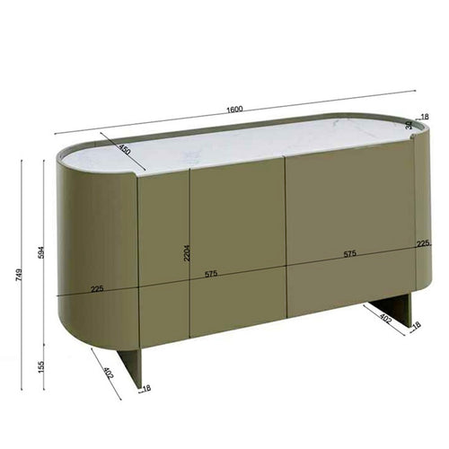 Kare Design Dressoir Eliano khaki