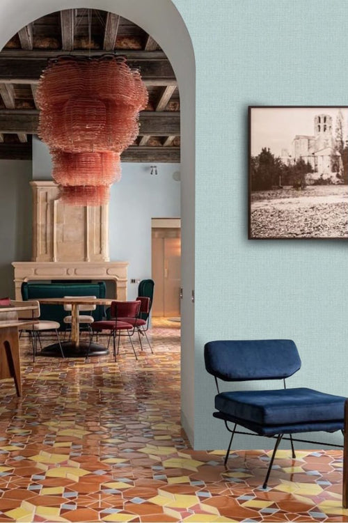 Linnen look behang Ocean Breeze - vtwonen shop