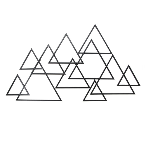 Art for the Home Metal Art - Moderne Driehoeken - Zwart - 1,11m x 64cm - vtwonen shop