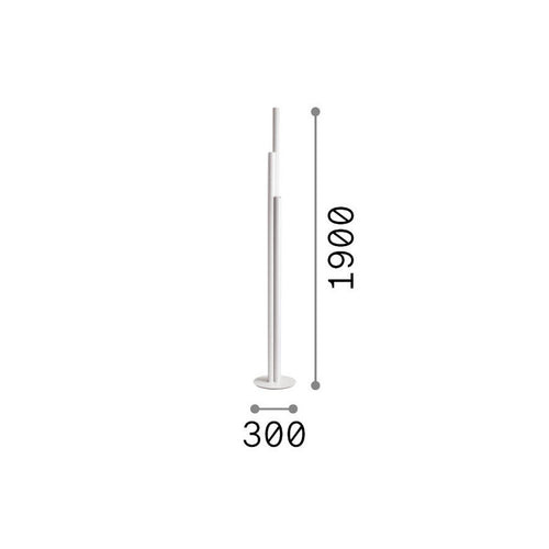 Ideal Lux DORICA Geïntegreerde LED-vloerlamp, zwart, 8500lm, 3000K, dimbaar