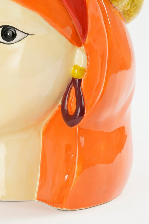 Mica Decorations Funny Bloempot Binnen - H25 x Ø20 cm - Dolomiet - Geel - vtwonen shop