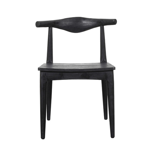 Calicosy - Set LUCIEN eetkamerstoelen - Zwart - 77x56x45 cm