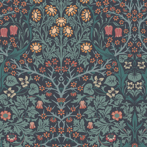 William Morris at Home vliesbehang Blackthorn Navy - vtwonen shop