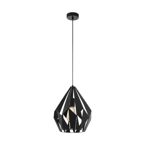 EGLO hanglamp Carlton 1 - e27 - ø 31 cm - zwart - vtwonen shop