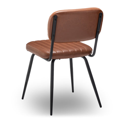 CALICOSY - Set van 2 SPARTE - Woonkamerstoelen - Bruin - 45x56x79 cm