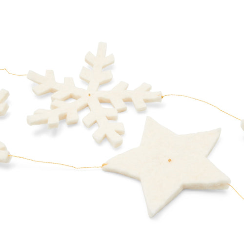 Return to Sender Slinger 3 m sterren en sneeuwvlokjes van vilt - vtwonen shop