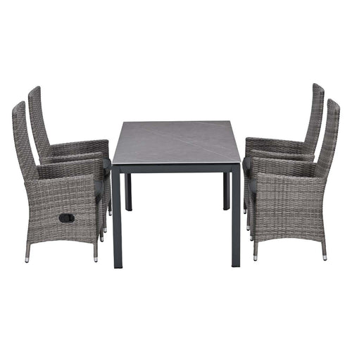 Garden Impressions Tuinset Nice 5-delig - Skala tuintafel 160x90 cm