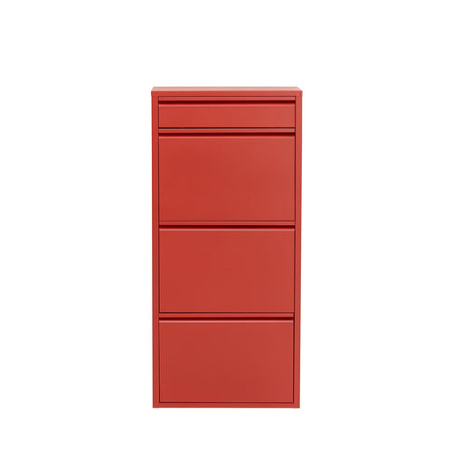 Kare Design Schoenenkast Caruso rood 3+1 laden