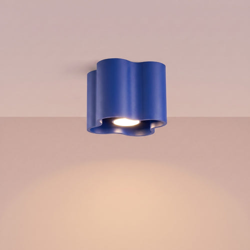 Sollux Lighting Plafondlamp OVIO 1 ultramarijn GU10 - 12x12x10cm