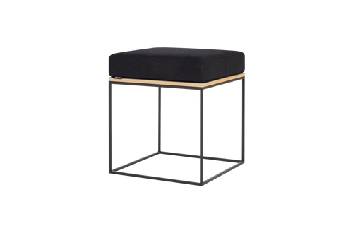 noo.ma FEO Poef - Oak / Black Tie Wool - vtwonen shop