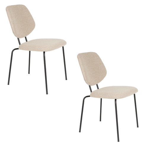 Housecraft Living Zelo Eetkamerstoelen Beige - Set van 2 - vtwonen shop