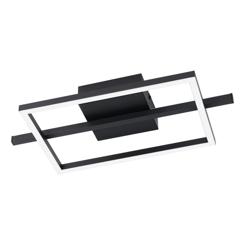 EGLO plafondlamp Amandolo - led - 40 cm - zwart/wit - instelbaar rgb