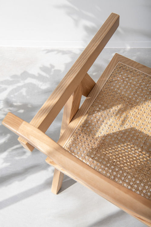 J-Line stoel Rooster - essenhout/rotan - naturel