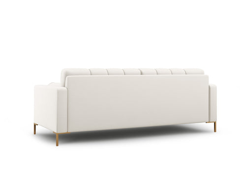 Cosmopolitan Design Bank Bali 4-zits, structurele stof, lichtbeige - 96x217x75cm