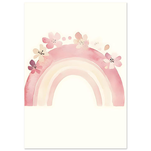 Artfulprints  Bloemen regenboog   poster A4 21x29.7 cm - vtwonen shop