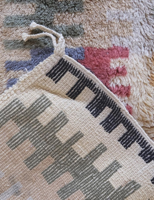 AFK Living vloerkleed Berber - handgemaakt - Wol - 87 x 303 cm