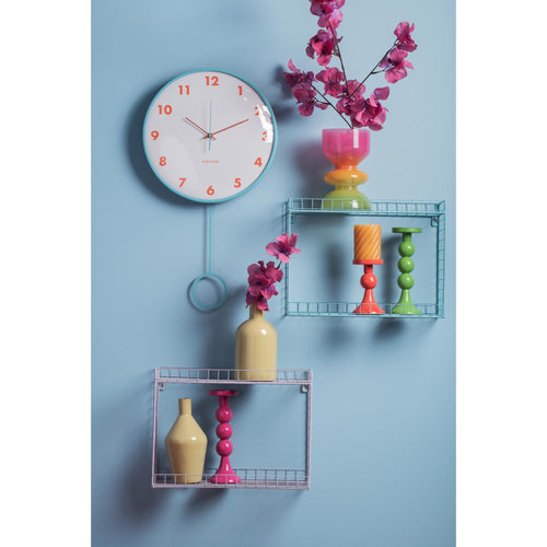 Karlsson wandklok Cheeky Dome - blauw - 7.1x35.5x61.5cm - vtwonen shop