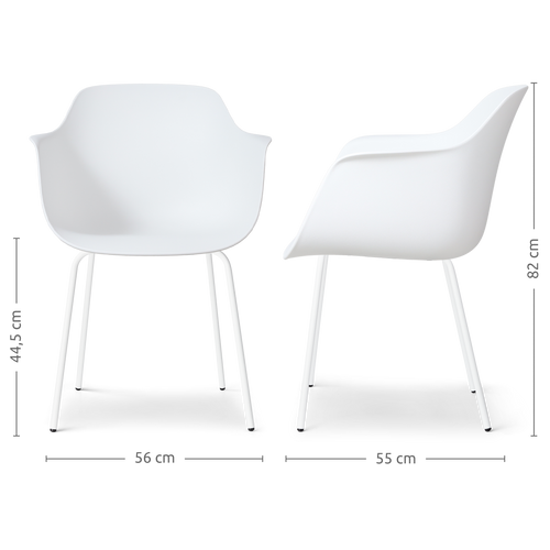 Nolon Nora-Puk Eetkamerstoelen Set van 2 - Wit - Wit Onderstel - vtwonen shop