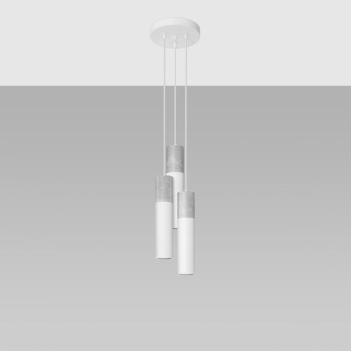 Sollux Lighting Hanglamp BORGIO 3P wit - 20x20x110cm