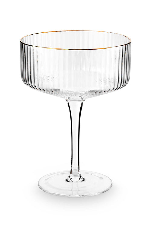 vtwonen Champagneglazen - set van 4 - met Gouden Rand