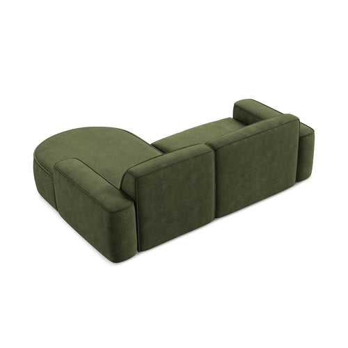 LaMiaSofa hoekbank rechts Melissa - chenille stof - olijf - 224x166x70