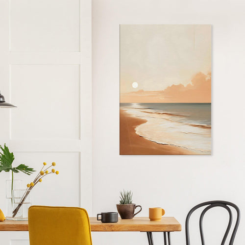 Artfulprints Canvas At the coast canvas - 60x90 cm - beige