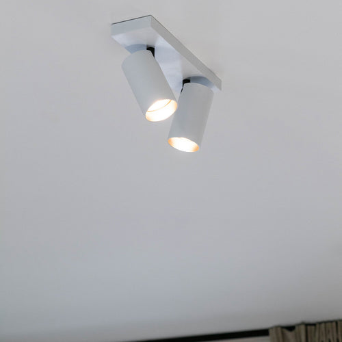 Atmooz plafondlamp Era 2 - wit - zwart binnenin - 28 x 13 x H 12 cm - GU10