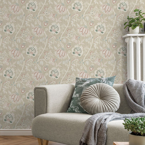 Sanders & Sanders behang bloemen beige - 53 cm x 10 m - 641006