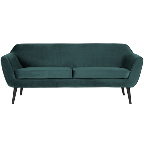 WOOOD 2-zits bank Rocco - Velvet - Teal - 75x187x82 - vtwonen shop