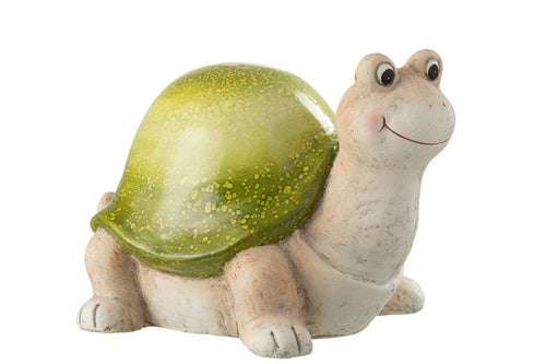 J-Line figuur Schildpad Buiten - kunststof - groen