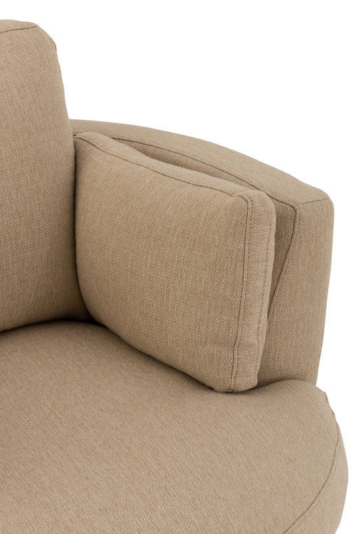 J-Line loungestoel Swiv - hout/textiel - beige