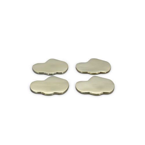 S|P Collection - Glasonderzetter organisch goud Charm - Set van 4