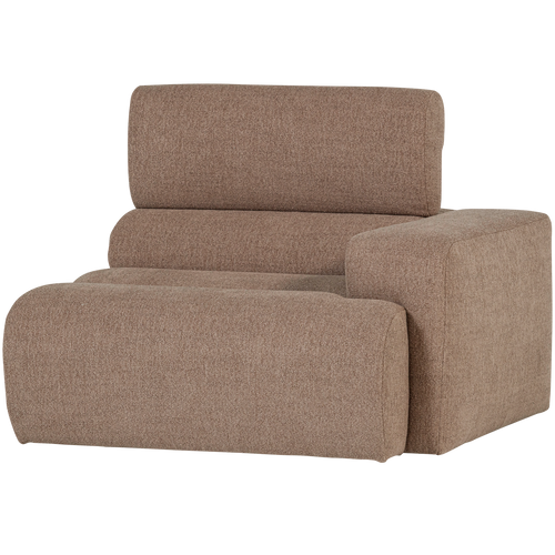WOOOD 1-zits element bank arm rechts Novi - Polyester - Taupe - 86x109x113