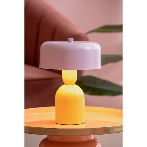 Leitmotiv tafellamp Double Funky - geel - Ø19cm