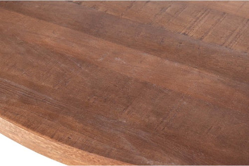 FurniLux Mangohout Salontafel - Een Stijlvolle Ronde 50 cm - vtwonen shop