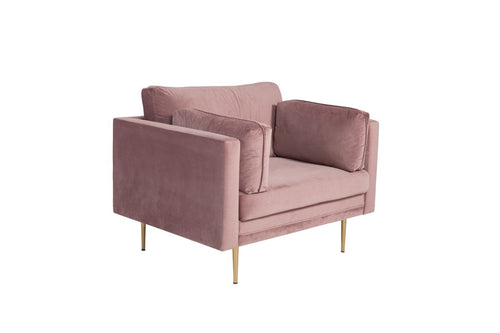 BRAM Fauteuil Renzo - Roze Velours - vtwonen shop