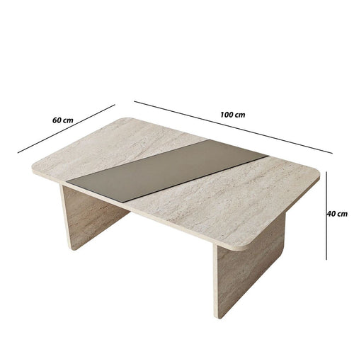 Calicosy - SOLEA Salontafel - Naturel - 100x60x40 cm