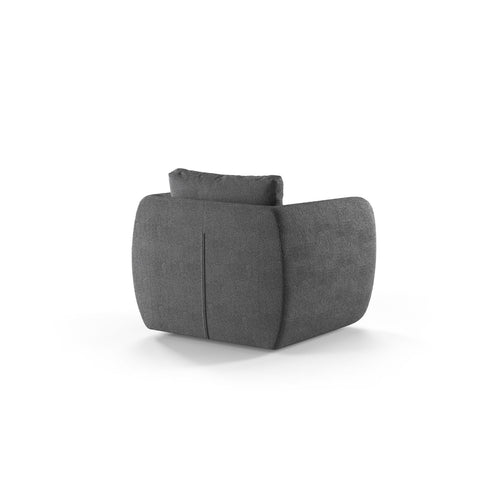 Cosmopolitan Design - Fauteuil Nimes boucle donkergrijs - 87x95.5x80cm