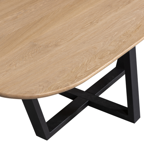 WOOOD eettafel organisch doorgaande Lamel Tablo - Eiken - 220x100 - vtwonen shop
