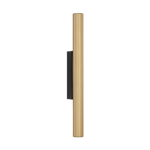 Nova Luce PARON Up & Down wandlamp Sandy Black, gouden LED 11W 507lm 3000K