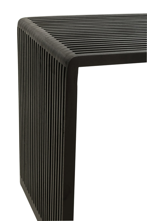 J-Line bijzettafel Kubus - hout - zwart - set van 2