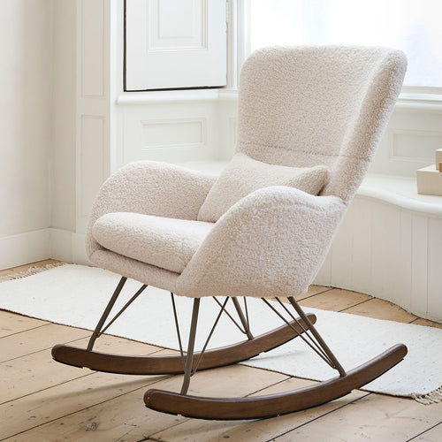 Petite Amélie Teddy schommelstoel - Schuim - beige