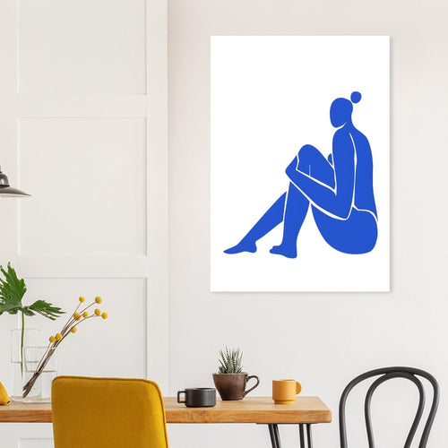 Artfulprints  Matisse – The blue feminine flow   poster 30x40 cm