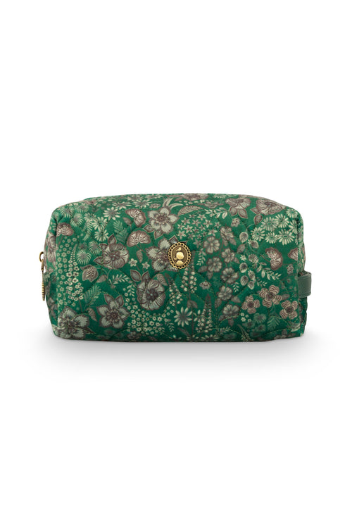 Pip Studio - Coco Make-up Tasje Dames - Daisy Dreams - Groen - 21.5x10x10.5cm