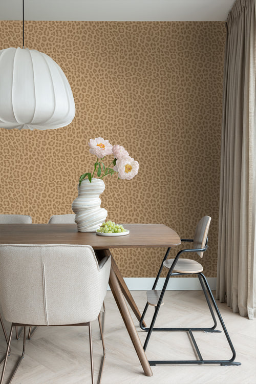 ESTAhome behang panterprint lichtbruin - 53 cm x 10.05 m - 139967