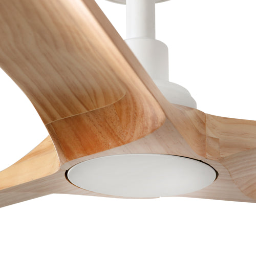 Faro Heywood Middelwitte, lichthouten plafondventilator met gelijkstroommotor, 6 snelheden